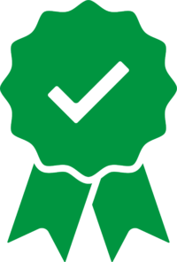 100% certified badge